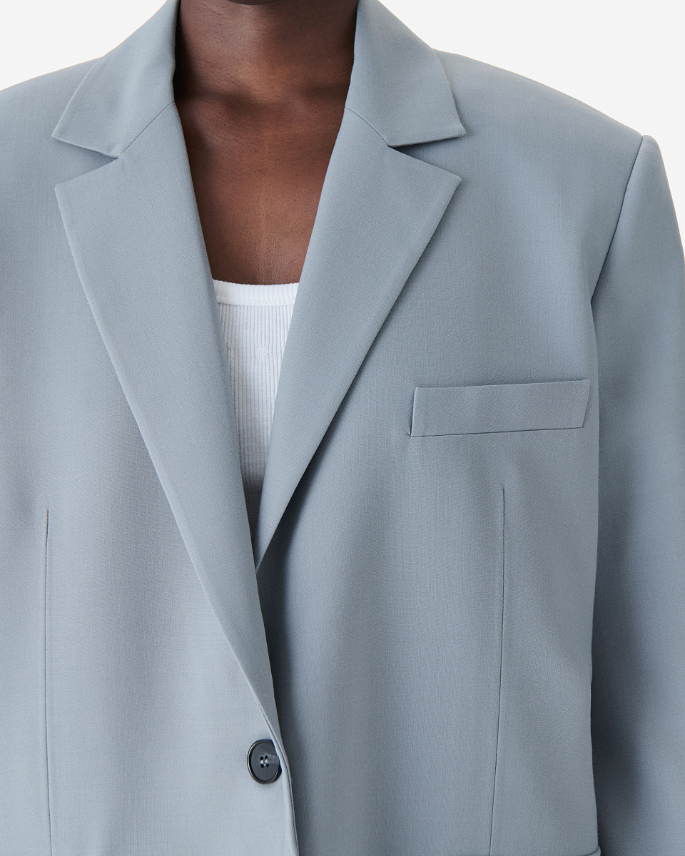 ОДНОБОРТНЫЙ БЛЕЙЗЕР В СЕРОМ ЦВЕТЕ ALAPI