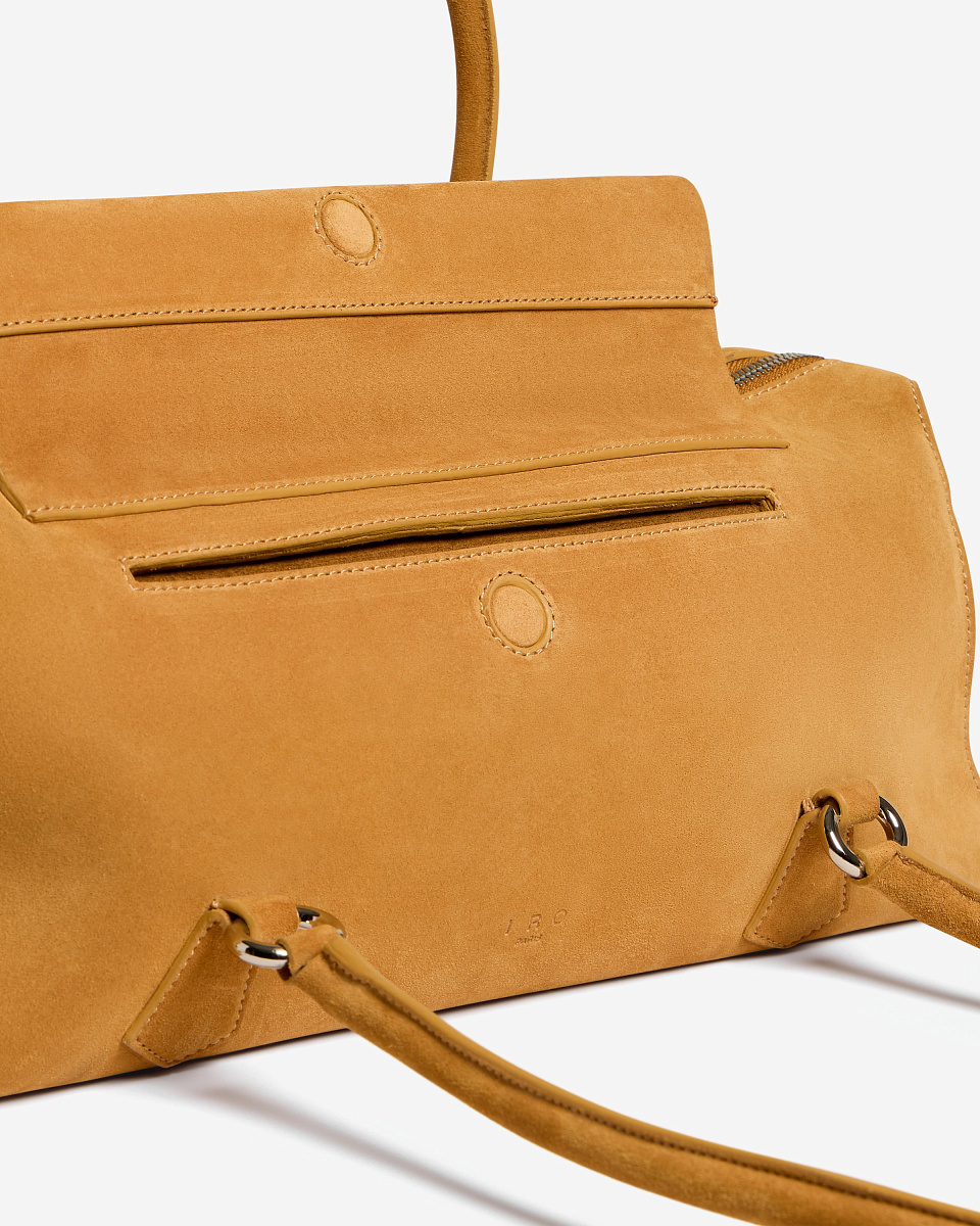 БЕЖЕВАЯ СУМКА-БОУЛИНГ ИЗ ЗАМШИ ALTOSD