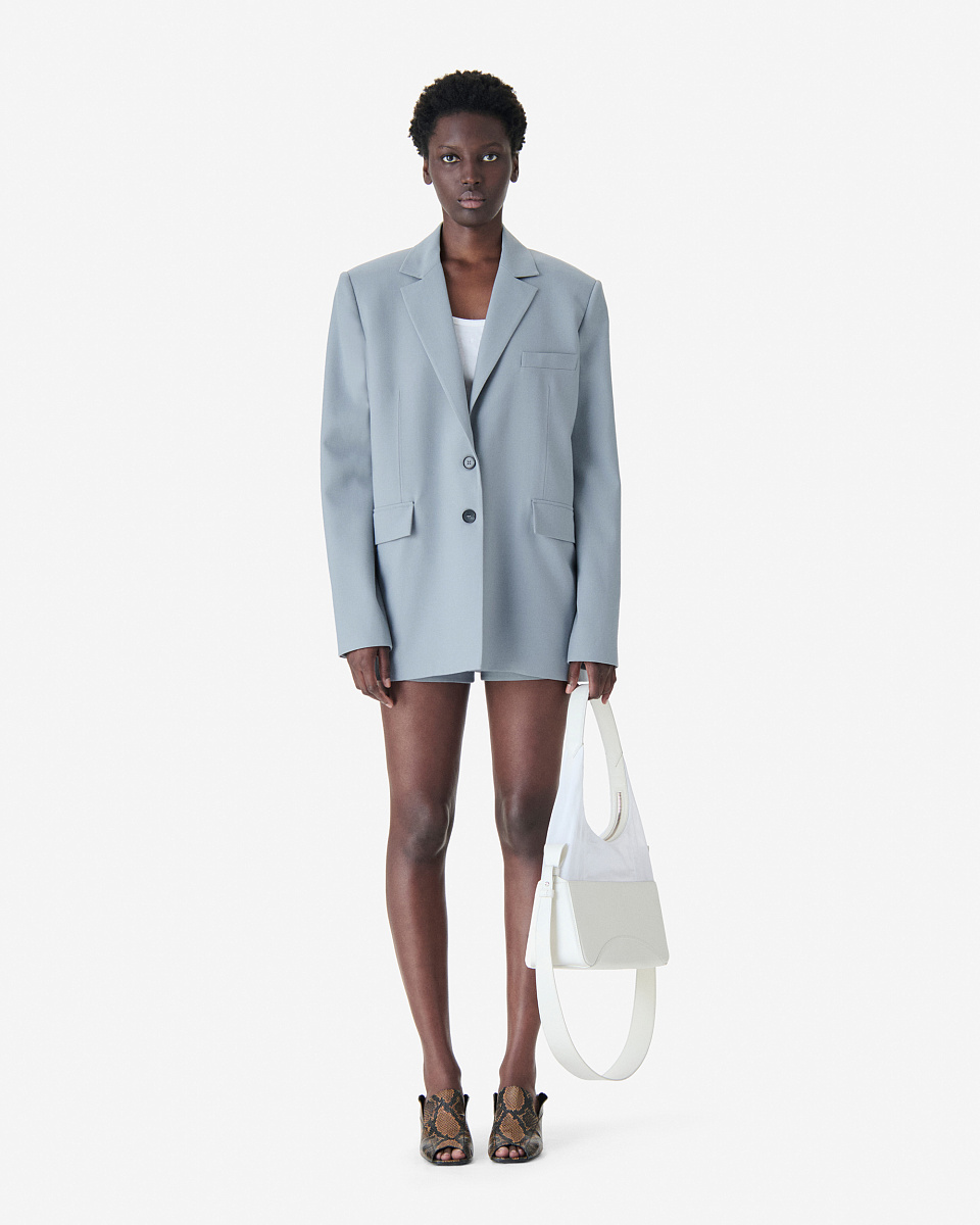 ОДНОБОРТНЫЙ БЛЕЙЗЕР В СЕРОМ ЦВЕТЕ ALAPI