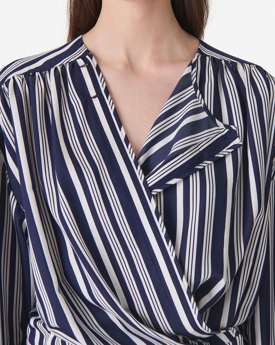 БЛУЗА С УЗОРОМ В ПОЛОСКУ ULIAH