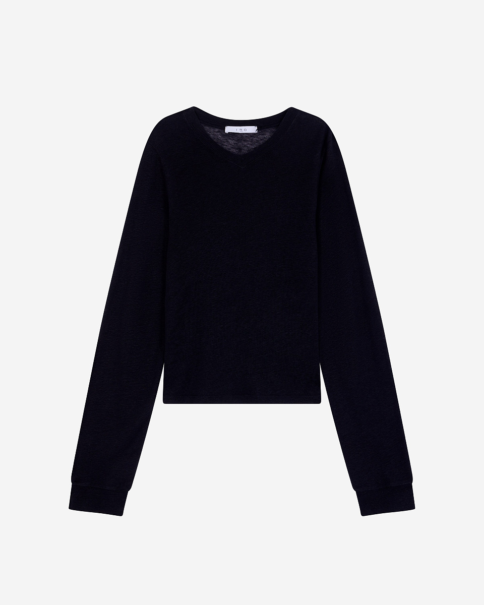 ЧЕРНЫЙ ЛЬНЯНОЙ ЛОНГСЛИВ SELHY