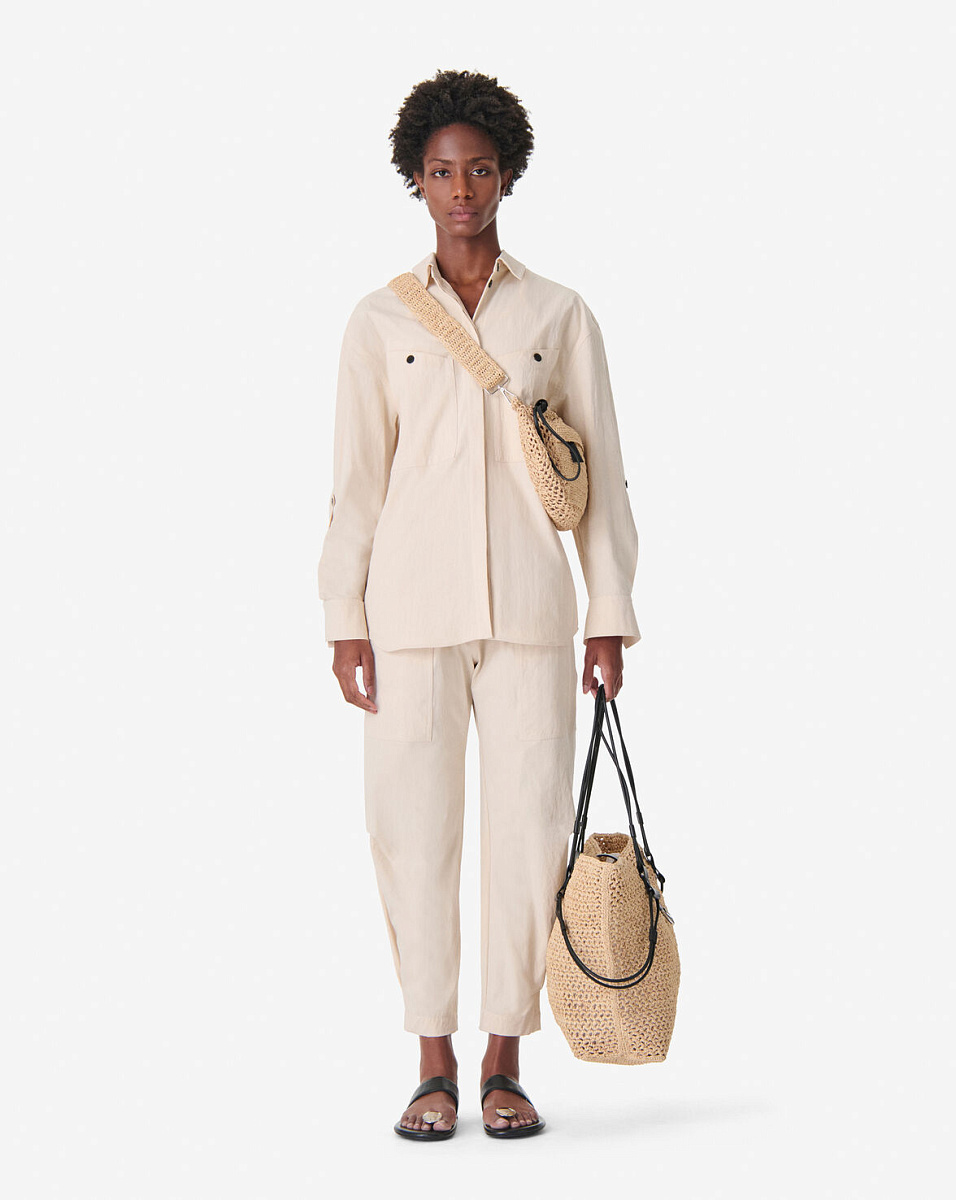 БЕЖЕВАЯ РУБАШКА СВОБОДНОГО КРОЯ JULIANNE