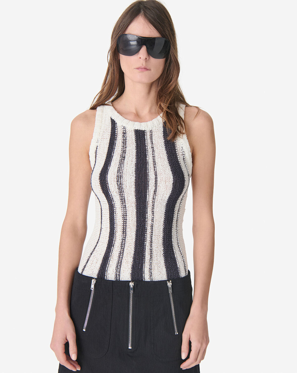 ТОП ИЗ АЖУРНОГО ТРИКОТАЖА В ПОЛОСКУ MURIELLE