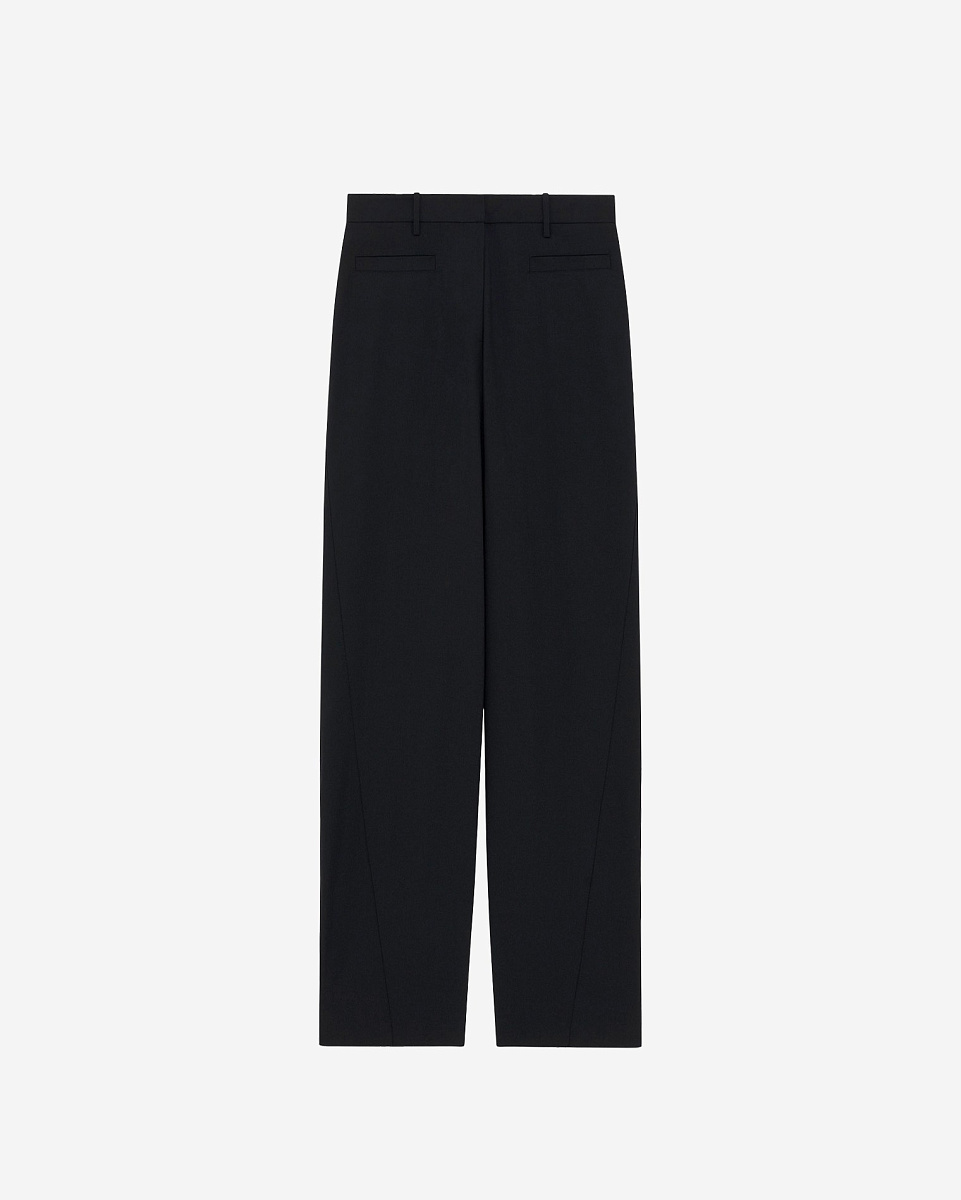 КОСТЮМНЫЕ БРЮКИ ШИРОКОГО КРОЯ В ЧЕРНОМ ЦВЕТЕ ALURI