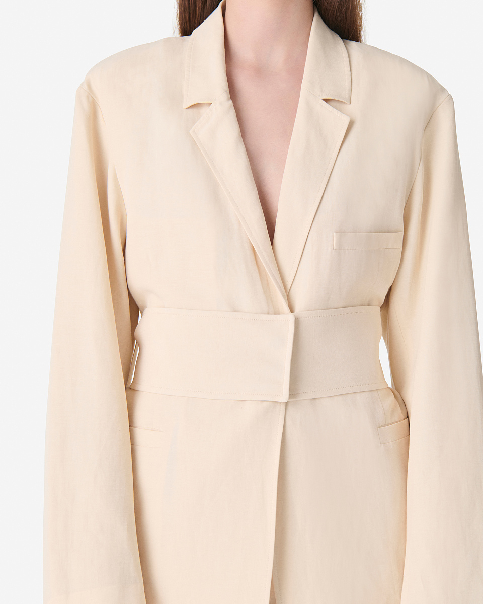 БЕЖЕВЫЙ КОСТЮМНЫЙ ЖАКЕТ HALINE