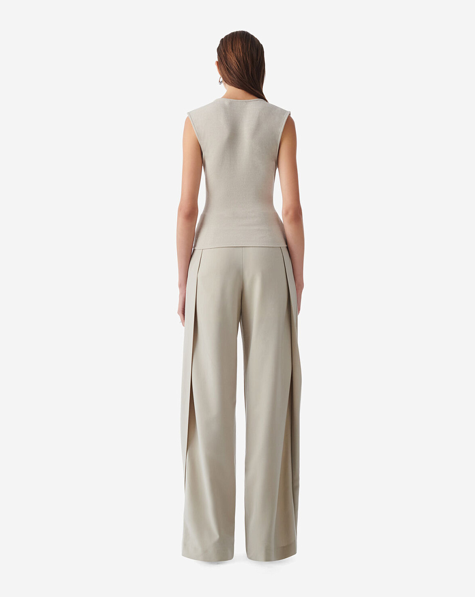 ДРАПИРОВАННЫЙ ТОП С V-ОБРАЗНЫМ ВЫРЕЗОМ FIZOU