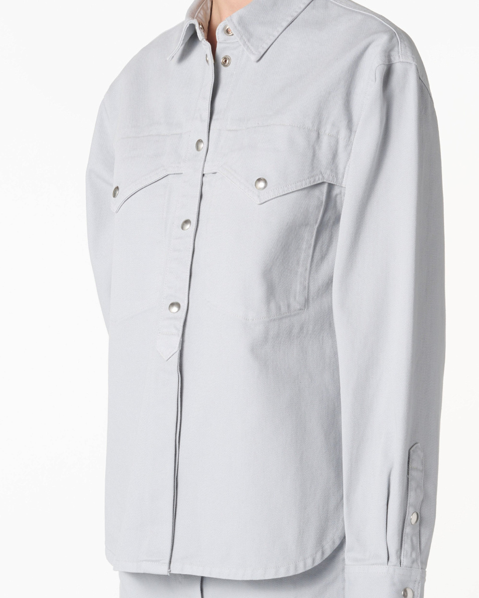 ВЕРХНЯЯ РУБАШКА ИЗ ДЕНИМА В СЕРОМ ЦВЕТЕ ANTONIA