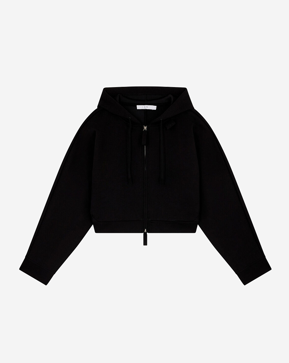 ЧЕРНЫЙ СВИТШОТ КРОЯ ОВЕРСАЙЗ С КАПЮШОНОМ