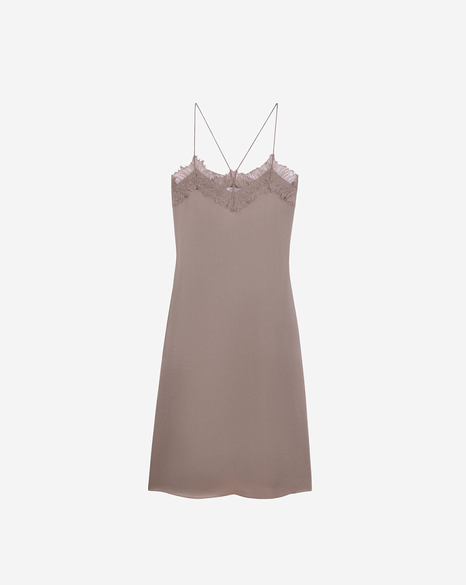 ШЕЛКОВОЕ ПЛАТЬЕ С КРУЖЕВОМ BAILAR