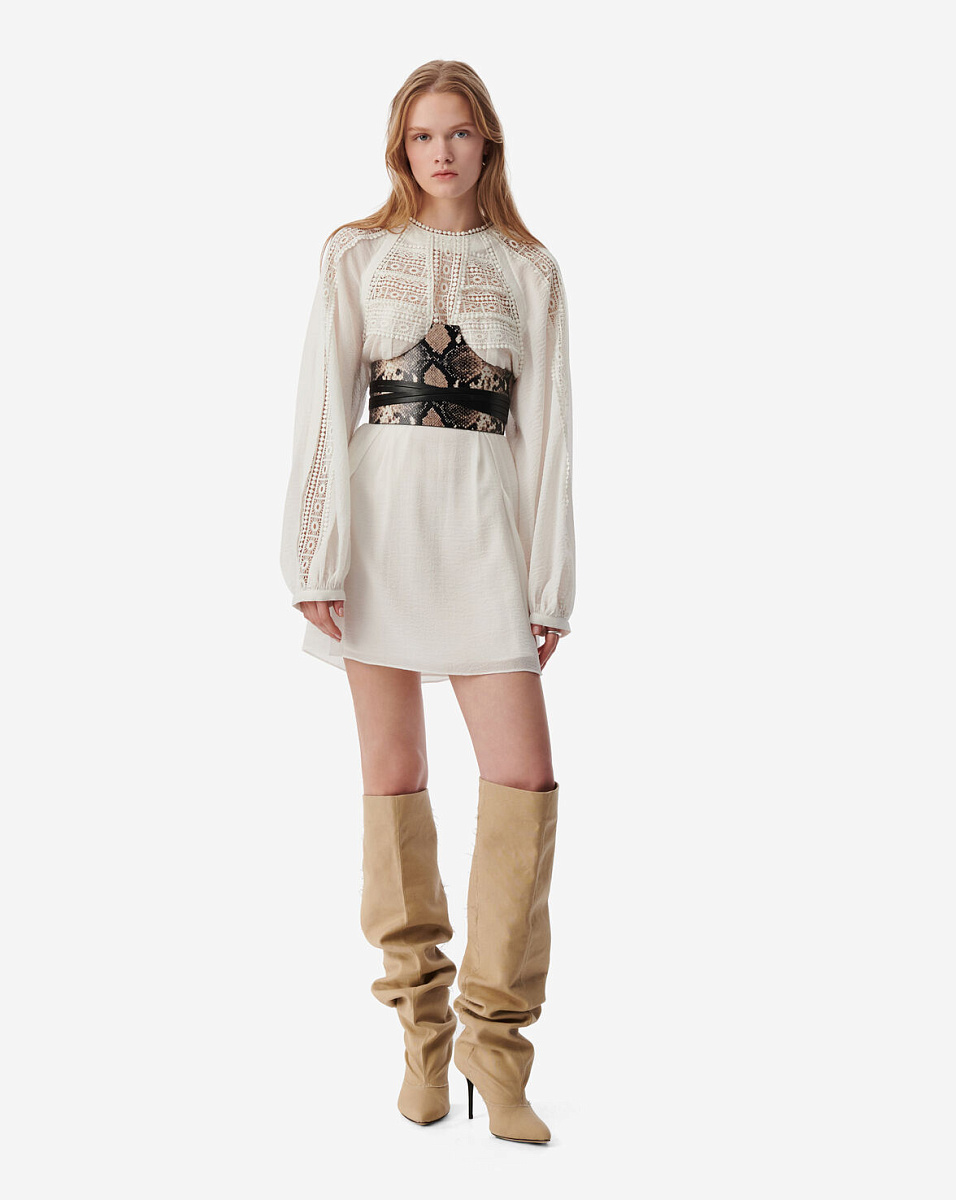 СТРУЯЩЕЕСЯ ПЛАТЬЕ С КРУЖЕВОМ RYNNA