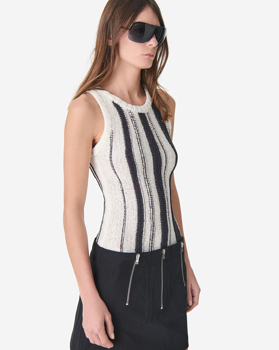 ТОП ИЗ АЖУРНОГО ТРИКОТАЖА В ПОЛОСКУ MURIELLE