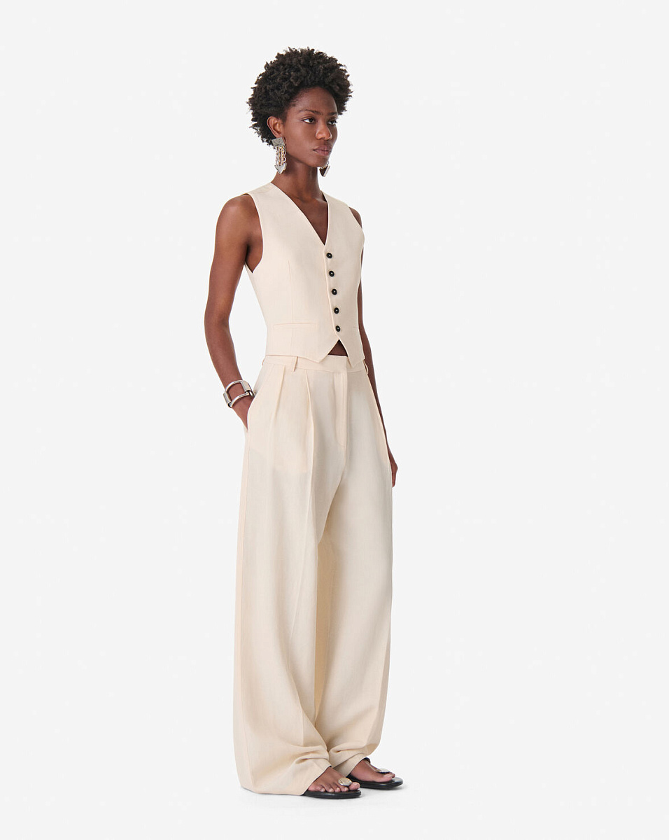 БЕЖЕВЫЕ БРЮКИ ШИРОКОГО КРОЯ HAYDA