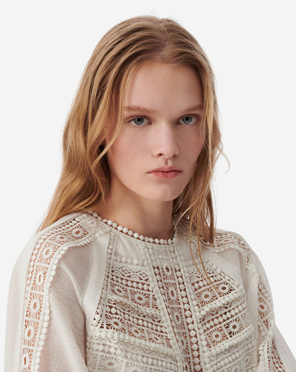 СТРУЯЩЕЕСЯ ПЛАТЬЕ С КРУЖЕВОМ RYNNA