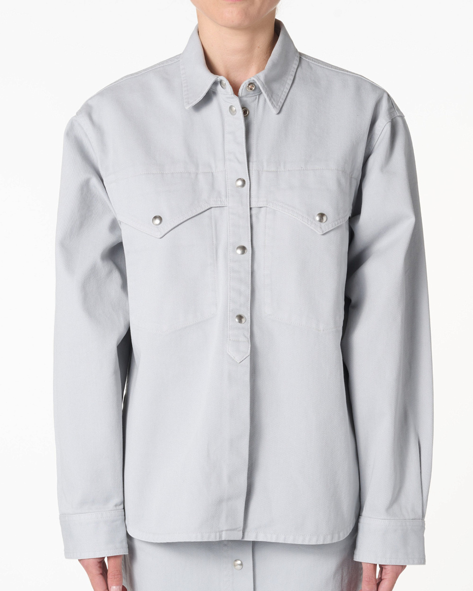 ВЕРХНЯЯ РУБАШКА ИЗ ДЕНИМА В СЕРОМ ЦВЕТЕ ANTONIA