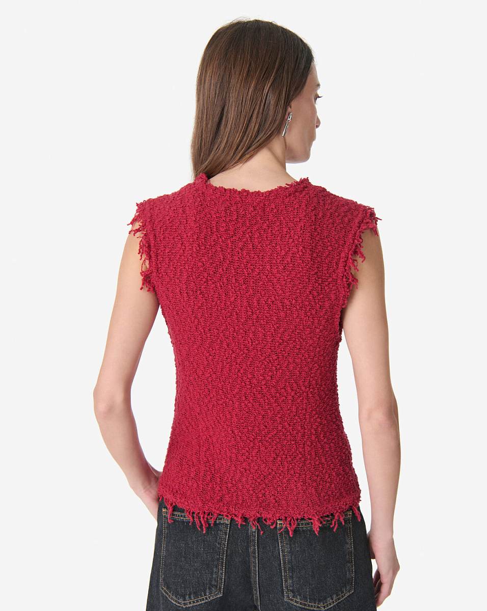 КРАСНЫЙ ЖИЛЕТ С БАХРОМОЙ SHANNY