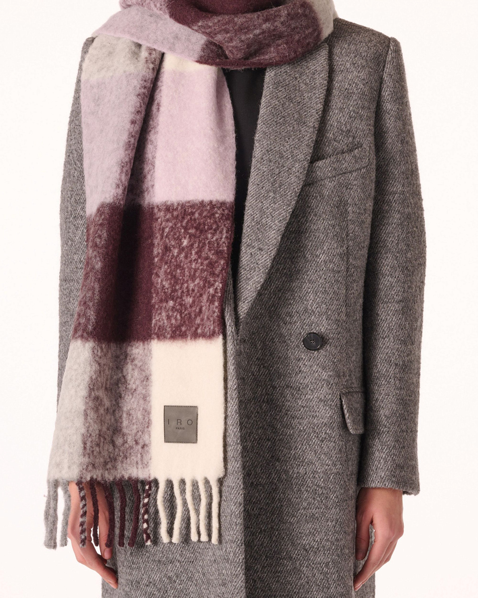 ШАРФ В КЛЕТКУ ИЗ СМЕСОВОЙ ШЕРСТИ АЛЬПАКА AURAY