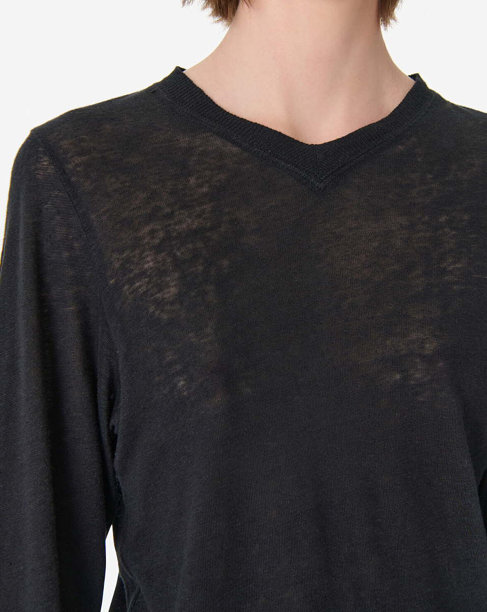 ЧЕРНЫЙ ЛЬНЯНОЙ ЛОНГСЛИВ SELHY