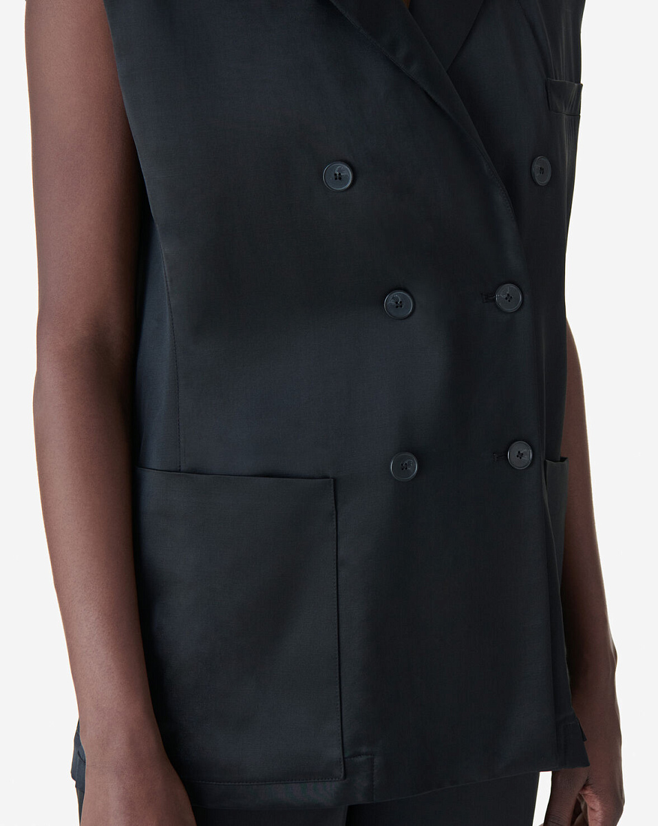 ЧЕРНЫЙ КОСТЮМНЫЙ ЖИЛЕТ DUNA