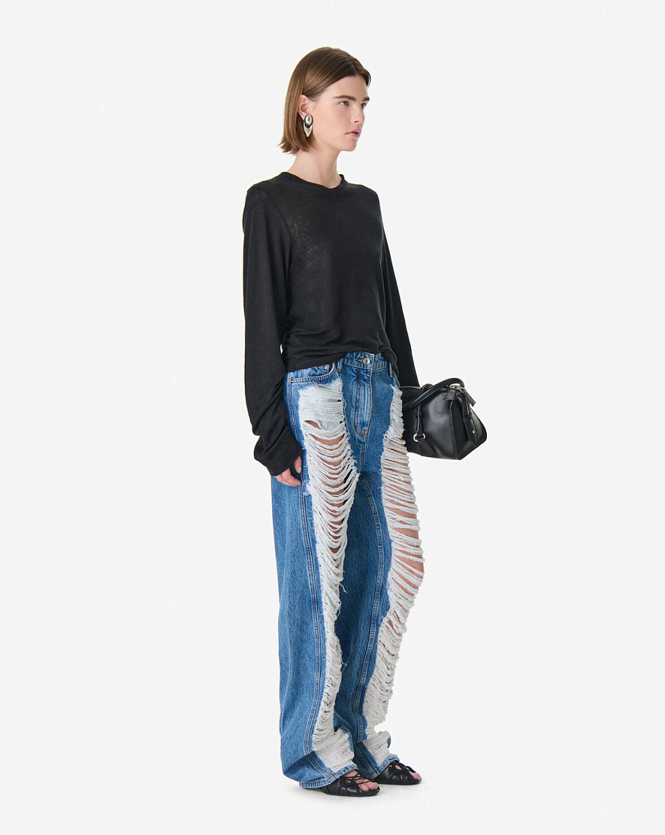 ЧЕРНЫЙ ЛЬНЯНОЙ ЛОНГСЛИВ SELHY