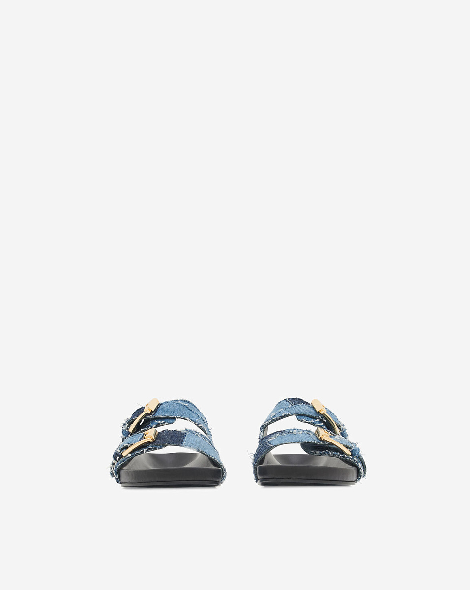 МЮЛИ НА ПЛОСКОЙ ПОДОШВЕ BILLIE DENIM PATCHWORK