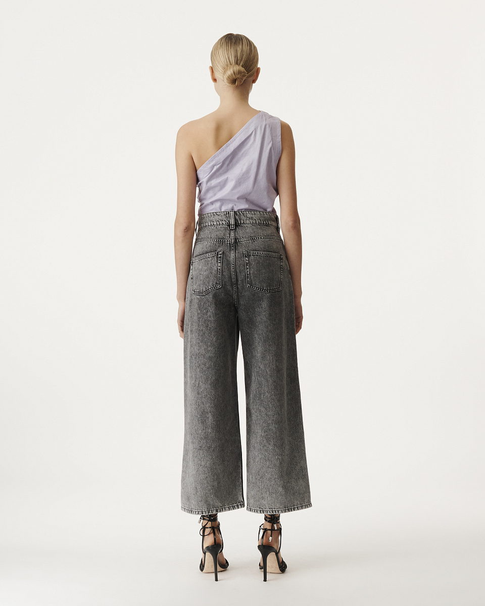 ДЖИНСЫ С ВЫЦВЕТШИМ ЭФФЕКТОМ И ВЫСОКОЙ ПОСАДКОЙ DEVI