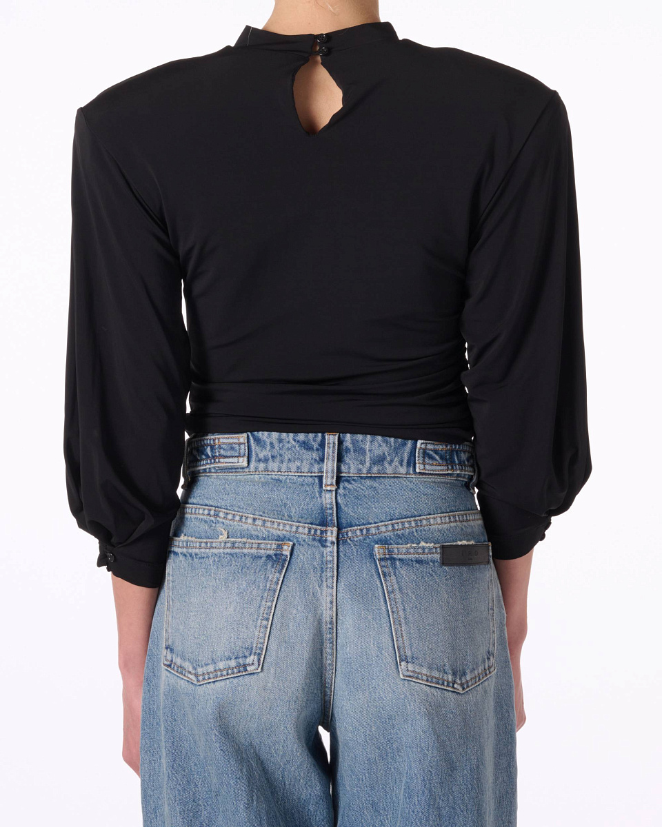 ОБЛЕГАЮЩАЯ БЛУЗА С ОБЪЕМНЫМИ РУКАВАМИ GLORIA