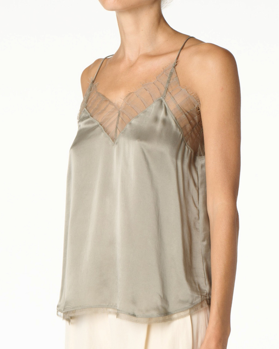 ШЕЛКОВЫЙ ТОП В ОЛИВКОВОМ ЦВЕТЕ BERWYN