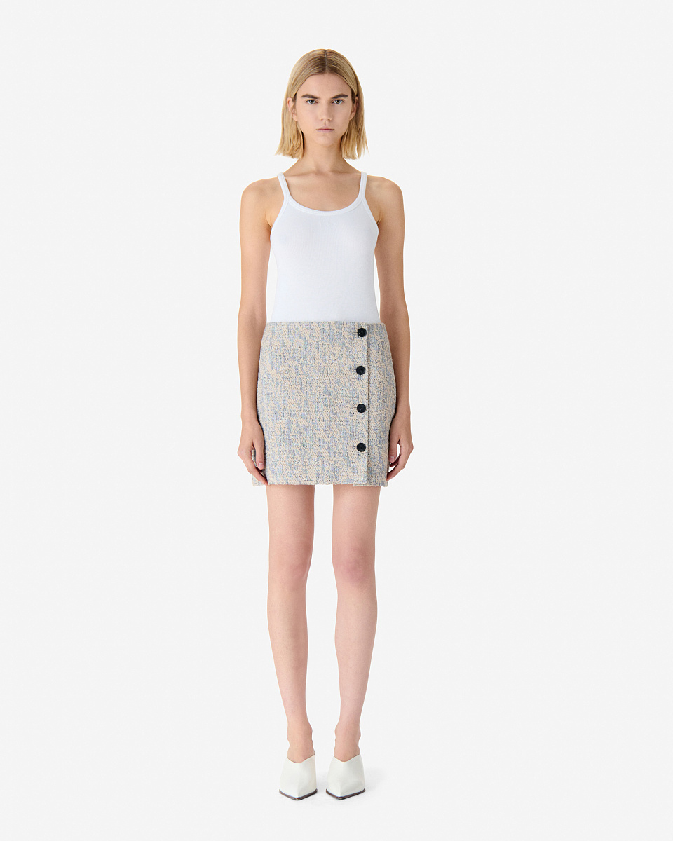 БЕЖЕВАЯ МИНИ-ЮБКА ИЗ ТВИДА ELIXIO