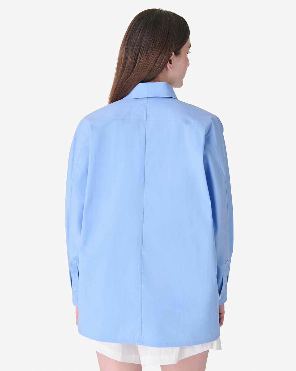 ГОЛУБАЯ РУБАШКА С МАТРОССКИМ ВОРОТНИКОМ NYLIA