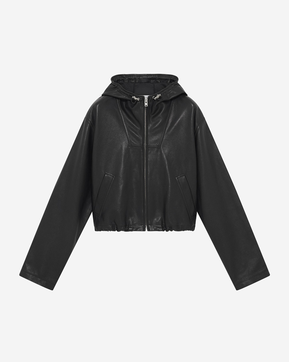 КУРТКА ИЗ КОЖИ С КАПЮШОНОМ TULUM