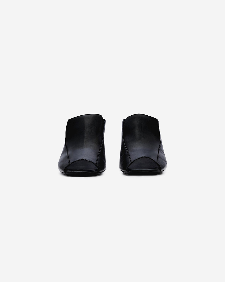 ЧЕРНЫЕ МЮЛИ С ОТКРЫТЫМ МЫСОМ DOLL