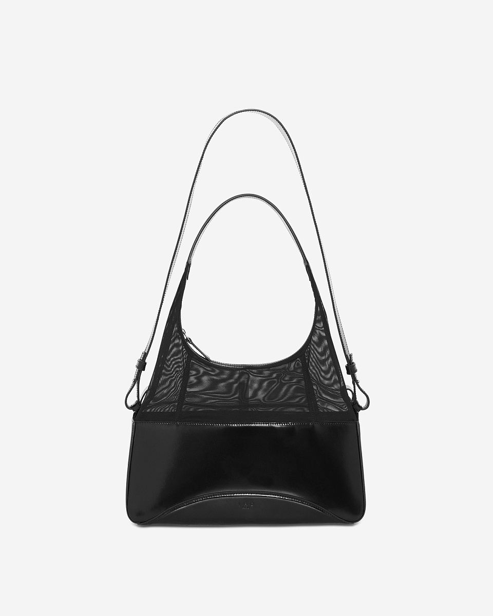 СУМКА-ХОБО ИЗ ДВУХ МАТЕРИАЛОВ TANDEM GLOSS