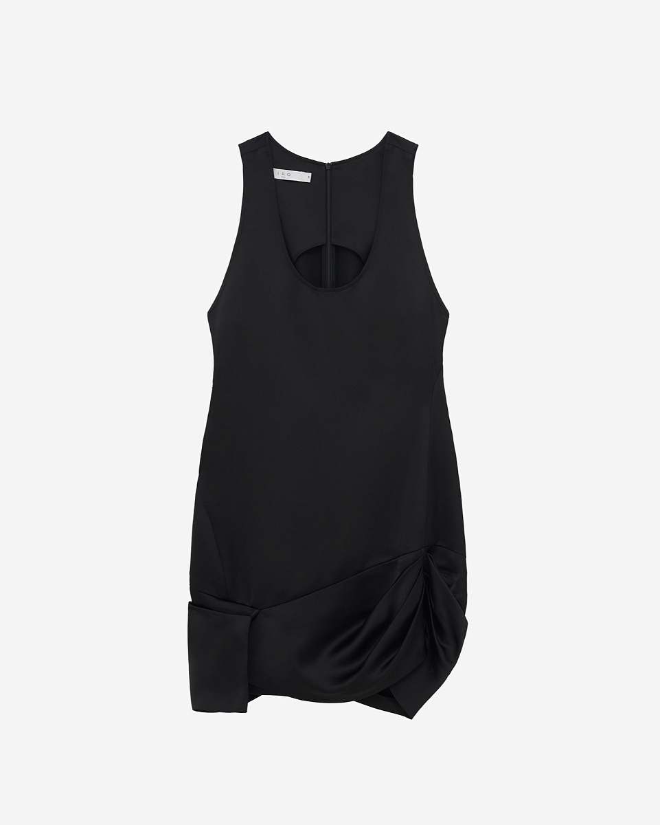 ЧЕРНОЕ ПЛАТЬЕ С ДРАПИРОВКОЙ TYLIANA