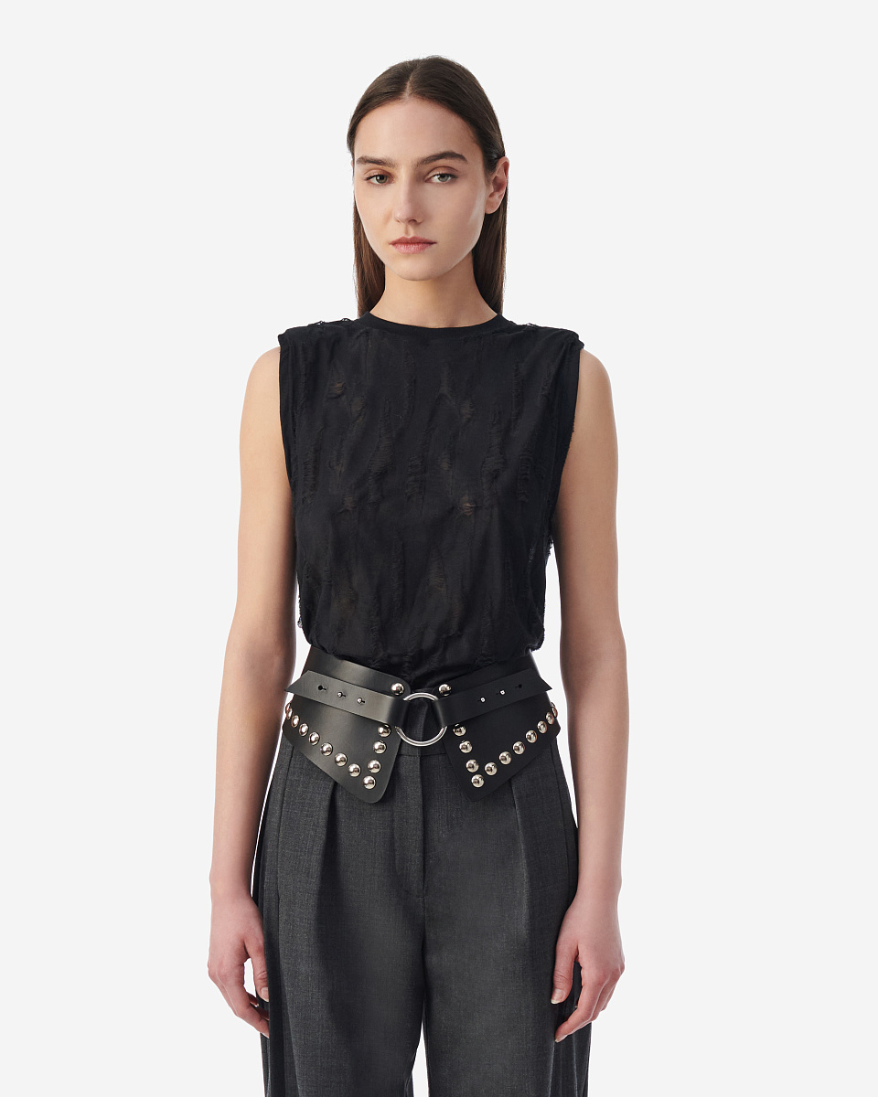 ТОП С КРУГЛЫМ ВЫРЕЗОМ И ЭФФЕКТОМ ДЕКОНСТРУКЦИИ HAICE