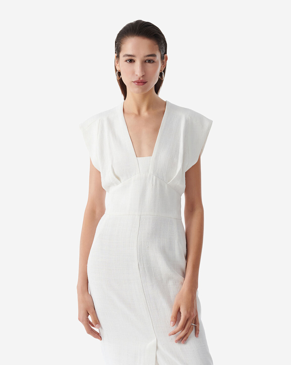 ДЛИННОЕ ПЛАТЬЕ С V-ОБРАЗНЫМ ВЫРЕЗОМ COSSA