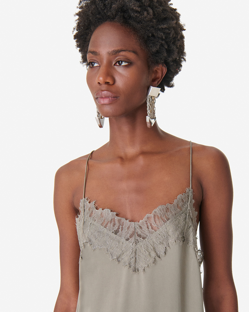 ШЕЛКОВОЕ ПЛАТЬЕ С КРУЖЕВОМ BAILAR