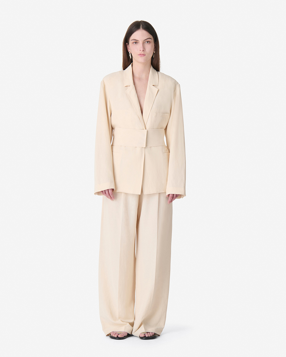 БЕЖЕВЫЙ КОСТЮМНЫЙ ЖАКЕТ HALINE
