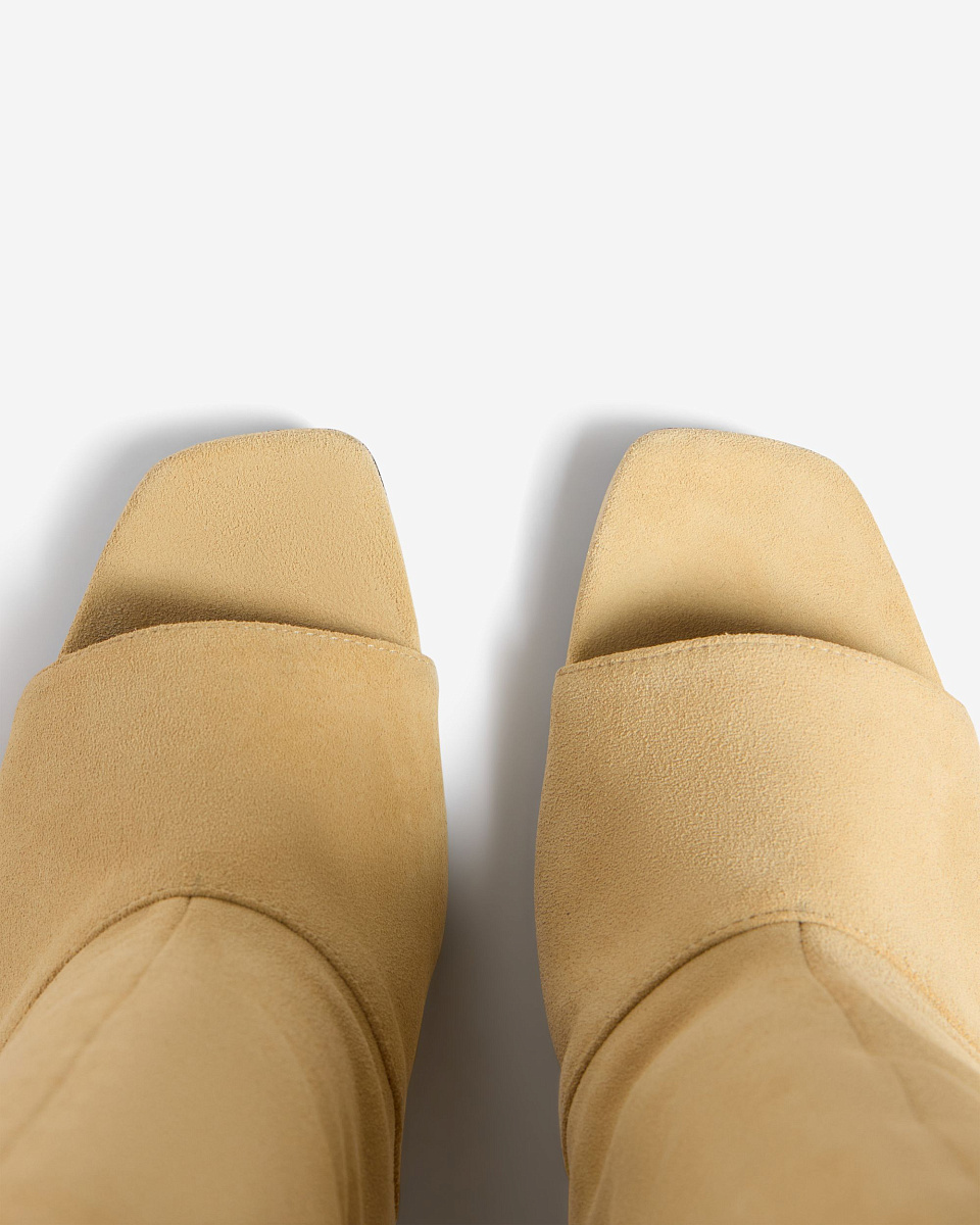 БЕЖЕВЫЕ САПОГИ ИЗ ЗАМШИ С ОТКРЫТЫМ МЫСОМ SLOUCHYSD