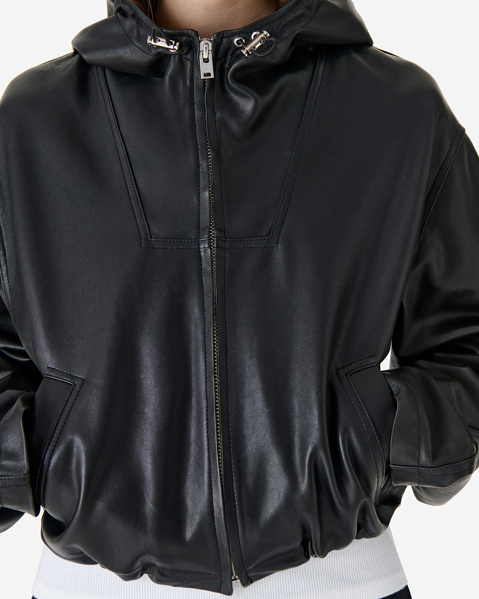 КУРТКА ИЗ КОЖИ С КАПЮШОНОМ TULUM