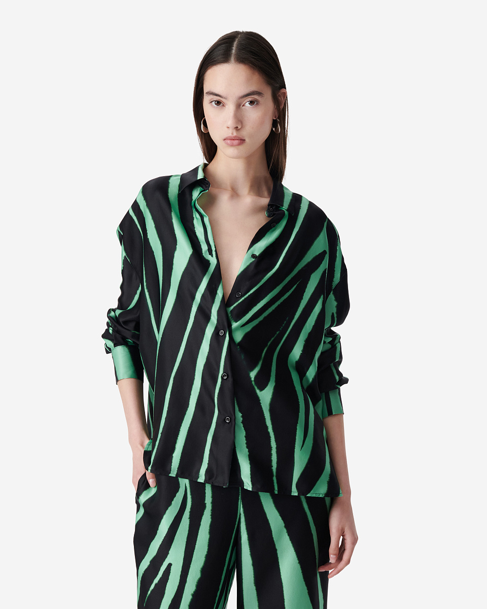 ШЕЛКОВАЯ РУБАШКА С ПРИНТОМ SAMUI