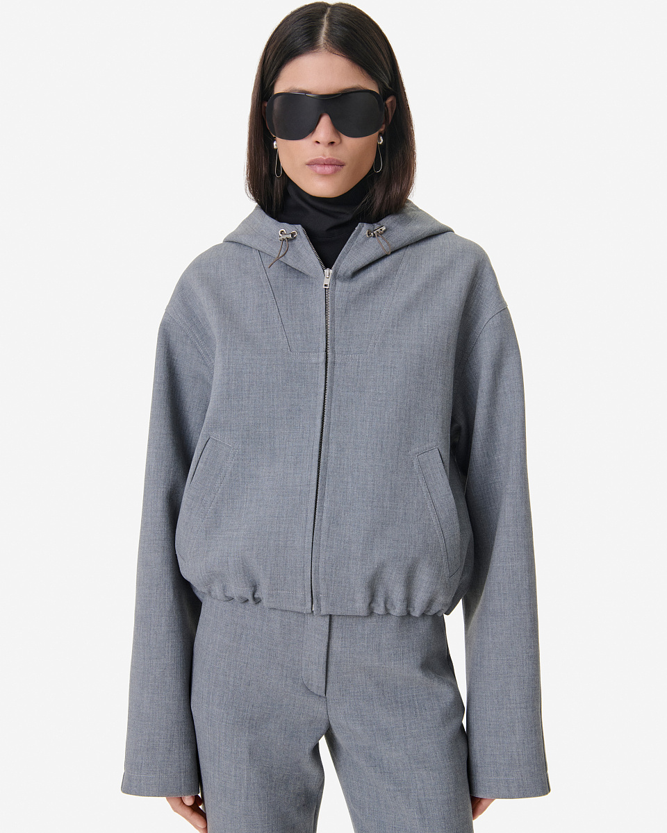УКОРОЧЕНННЫЙ КОСТЮМНЫЙ ЖАКЕТ С КАПЮШОНОМ MAUREEN