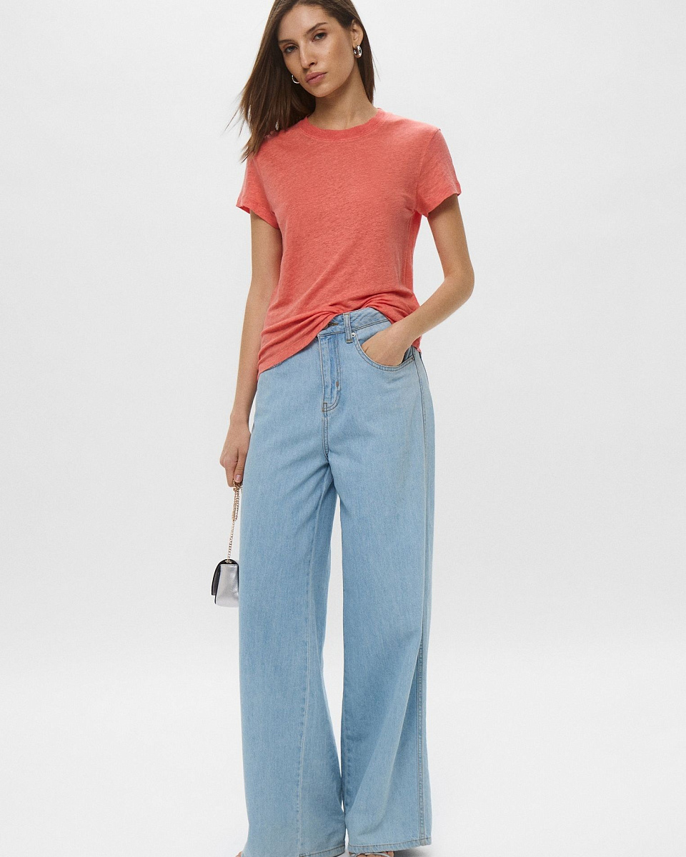 ЛЬНЯНАЯ ФУТБОЛКА С КРУГЛЫМ ВЫРЕЗОМ THIRD