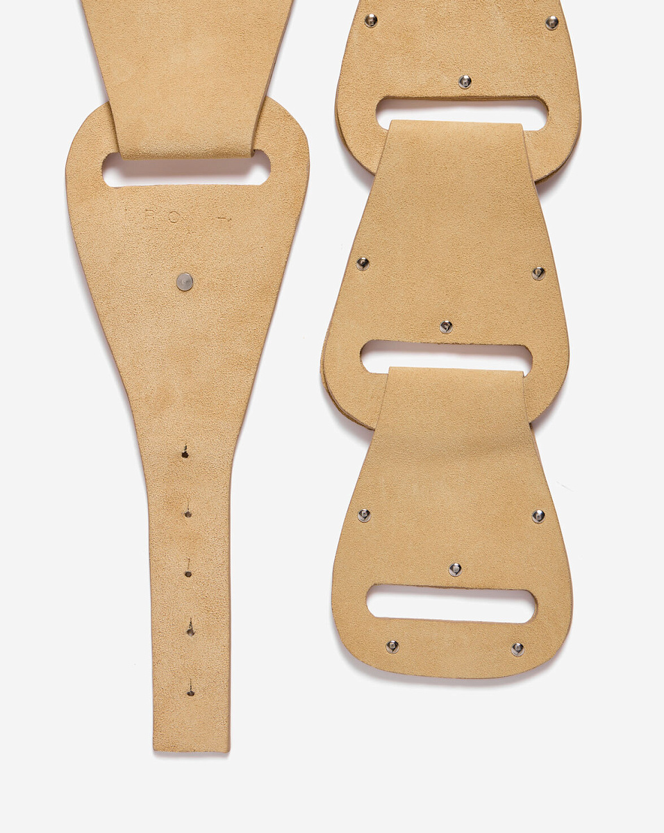 ШИРОКИЙ БЕЖЕВЫЙ РЕМЕНЬ ИЗ ЗАМШИ ORIGAMISDST