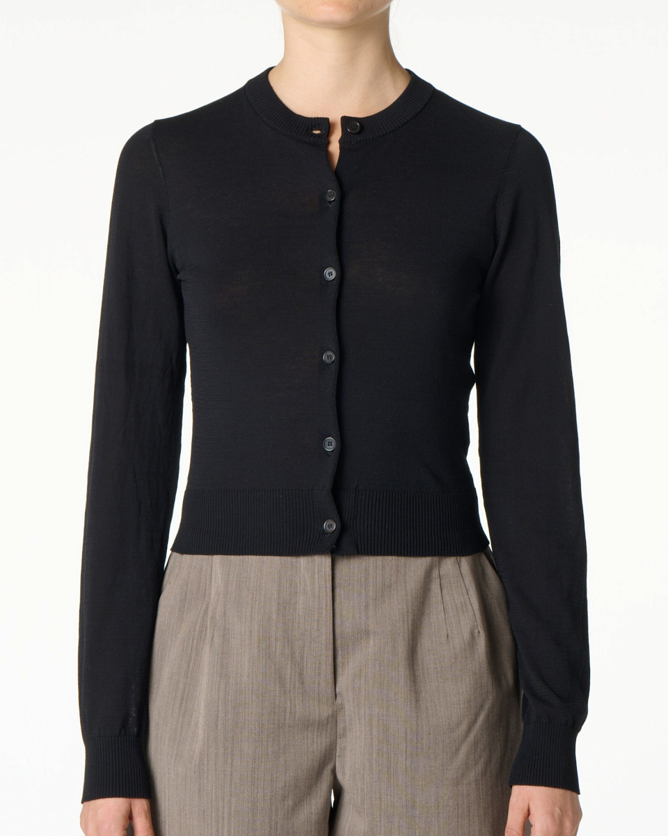 ЧЕРНЫЙ ТРИКОТАЖНЫЙ КАРДИГАН NINNON