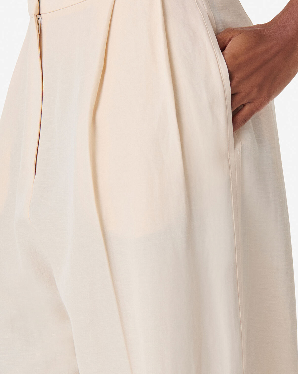 БЕЖЕВЫЕ БРЮКИ ШИРОКОГО КРОЯ HAYDA