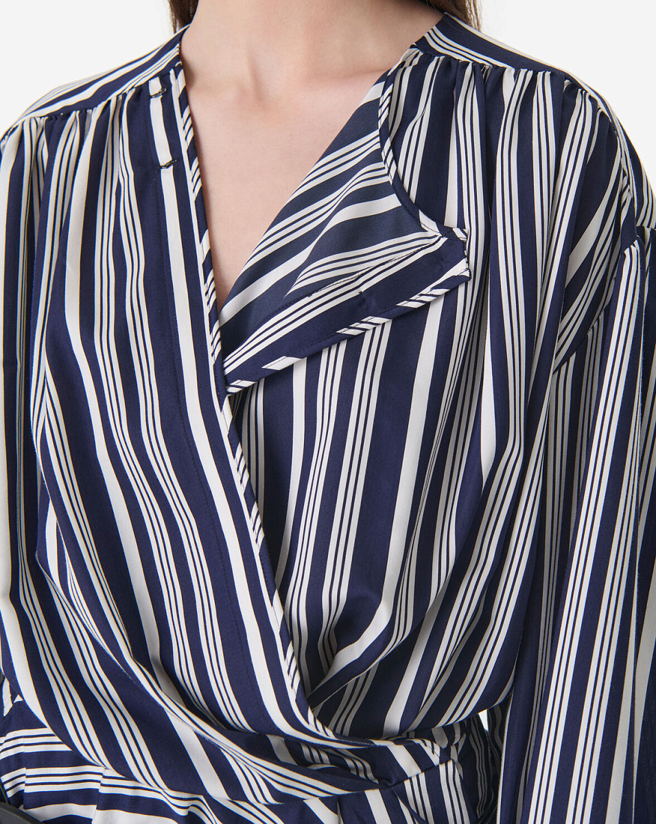 БЛУЗА С УЗОРОМ В ПОЛОСКУ ULIAH