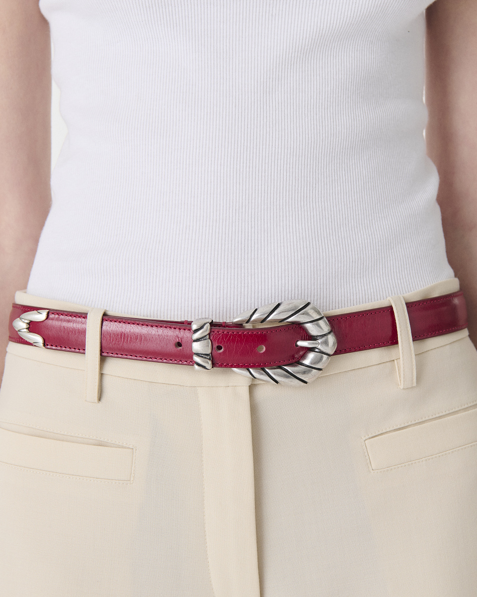 КРАСНЫЙ РЕМЕНЬ ИЗ КОЖИ EMBELLABB