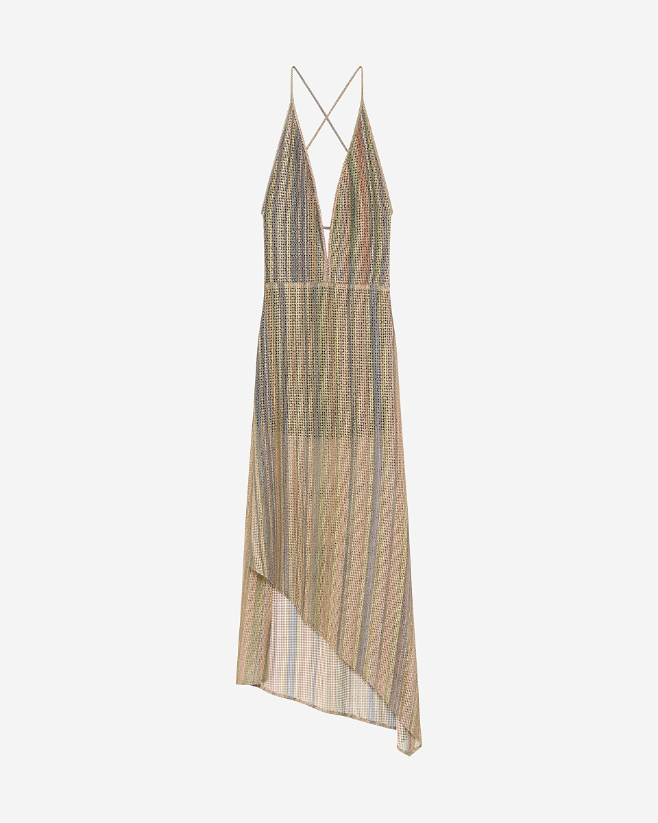 ДЛИННОЕ ПЛАТЬЕ С V-ОБРАЗНЫМ ВЫРЕЗОМ EMMAN