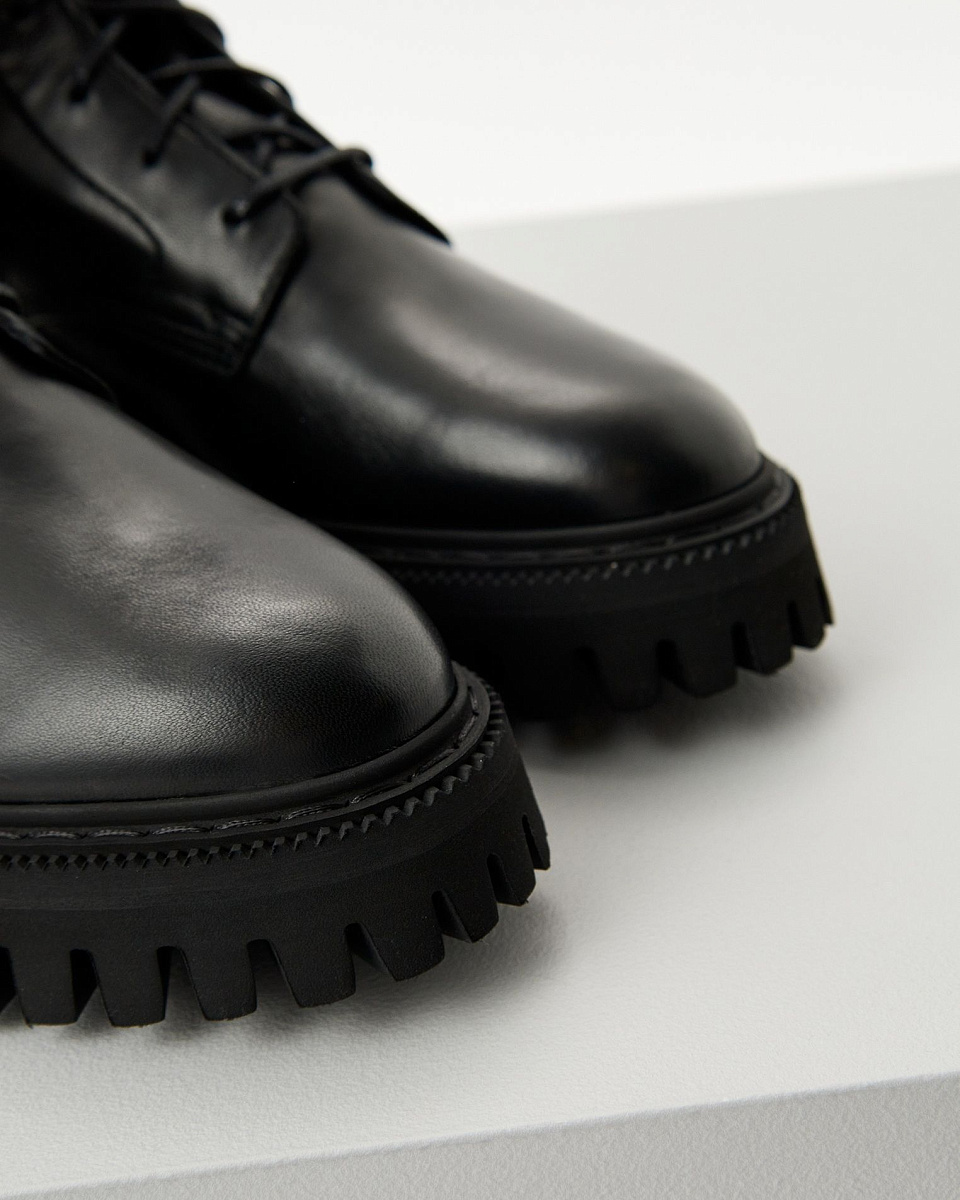 КОЖАНЫЕ БОТИНКИ НА ШНУРОВКЕ KOSMIC