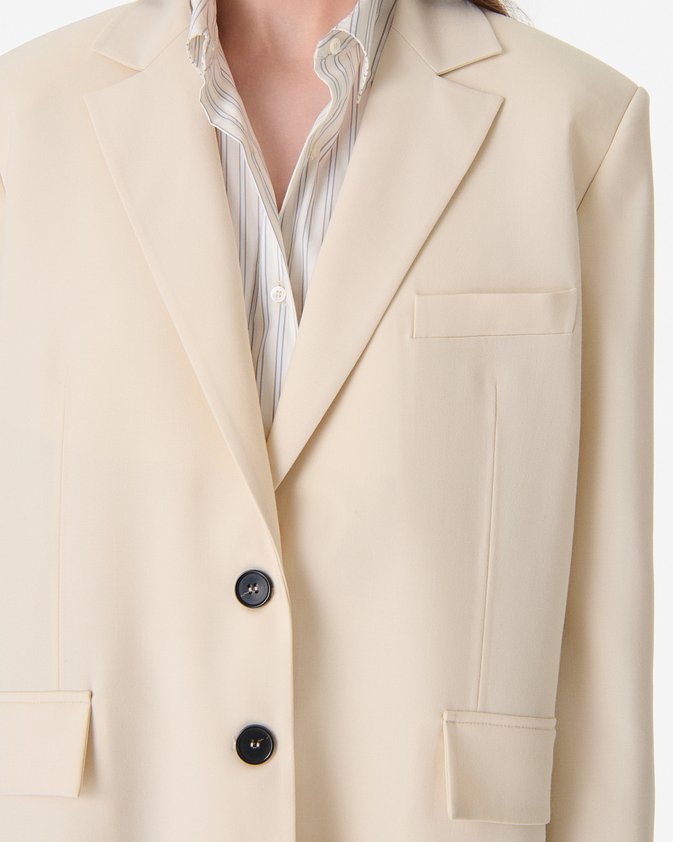 ОДНОБОРТНЫЙ БЛЕЙЗЕР В БЕЖЕВОМ ЦВЕТЕ ALAPI